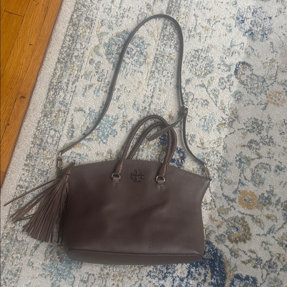 Tory Burch Dark Brown Leather Taylor Satchel